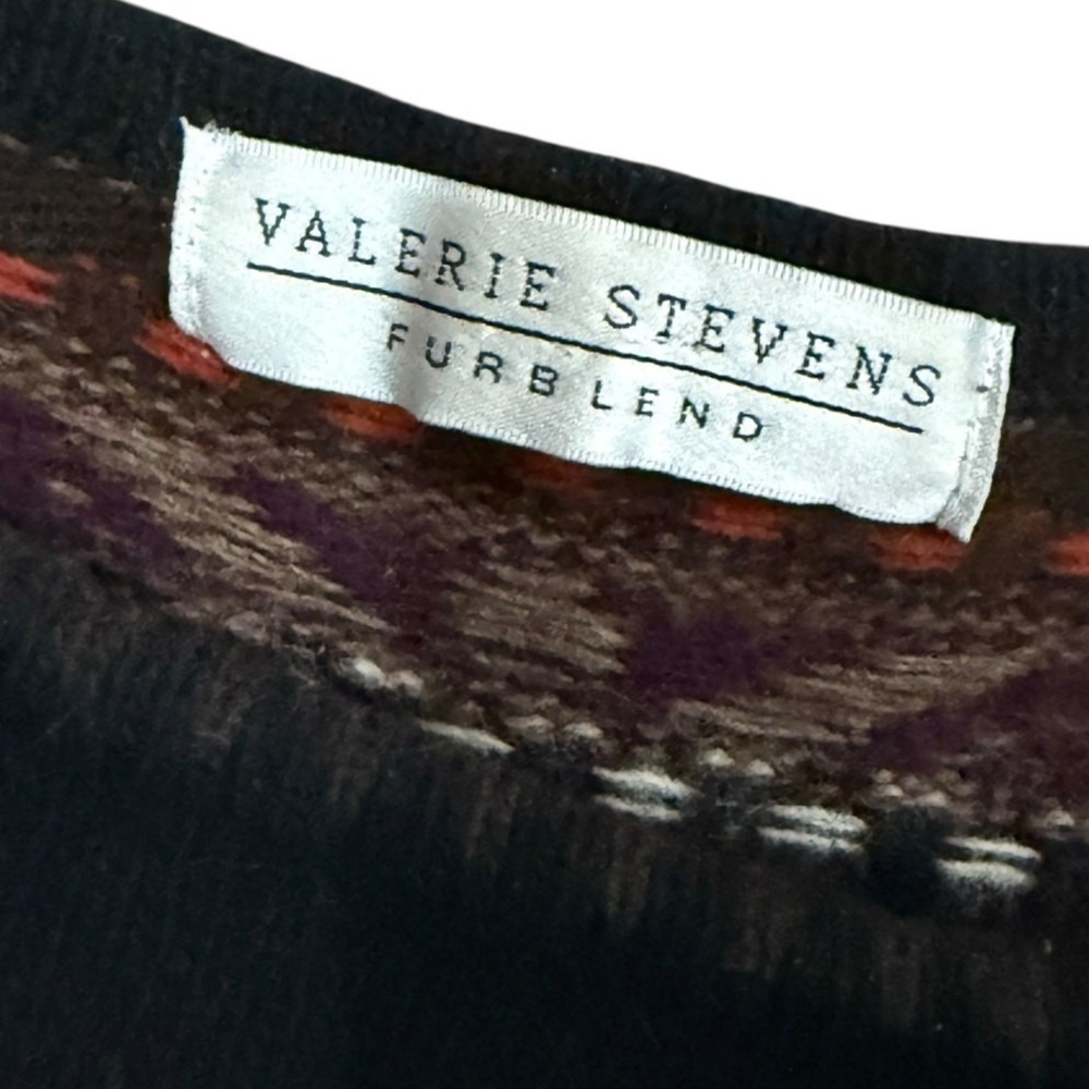 Valerie Stevens Fair Isle Sweater Women S Lambswool Angora Cozy Nordic Apres Ski - Picture 9 of 12